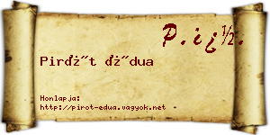 Pirót Édua névjegykártya